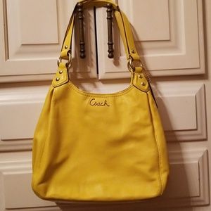 Coach yellow shoulder bag